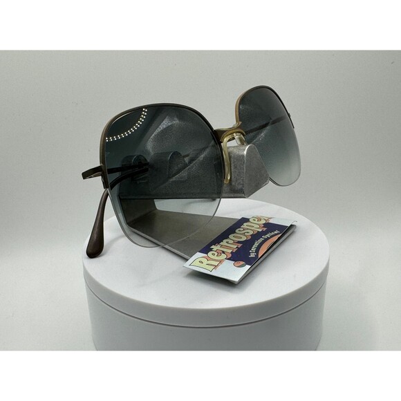 Vintage Oversize Sunglasses NOS G15 Gradient Lens Antique Bronze 70s-80s Retro main image 6
